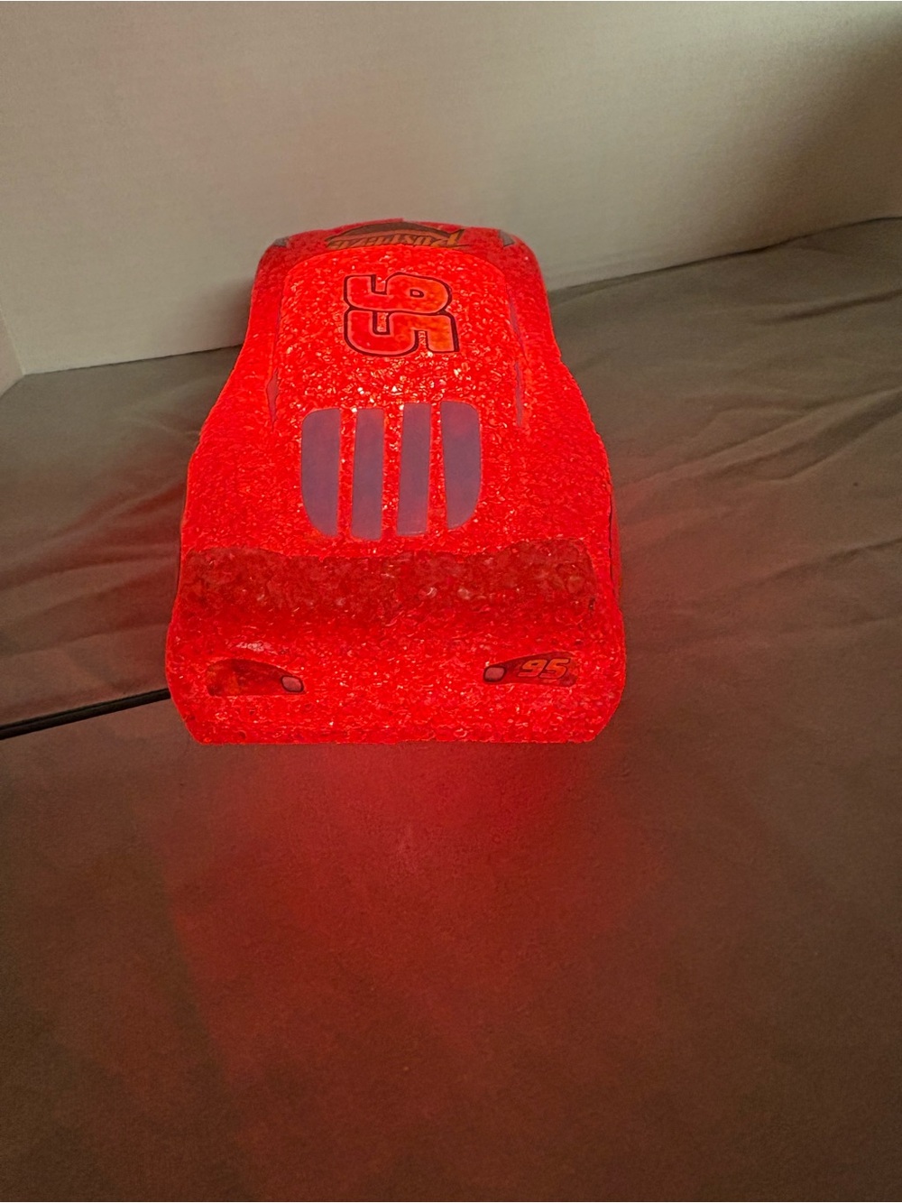 Disney Cars Lightning McQueen 95 Red Kids Lamp Nightlight - Picture 5 of 8